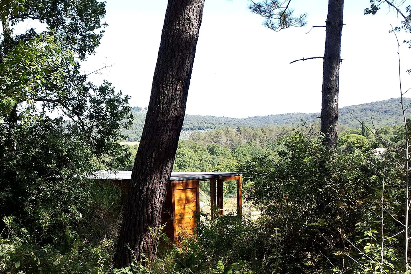 Rustic Camping Cabins for Three with Private Lake in Tuscany