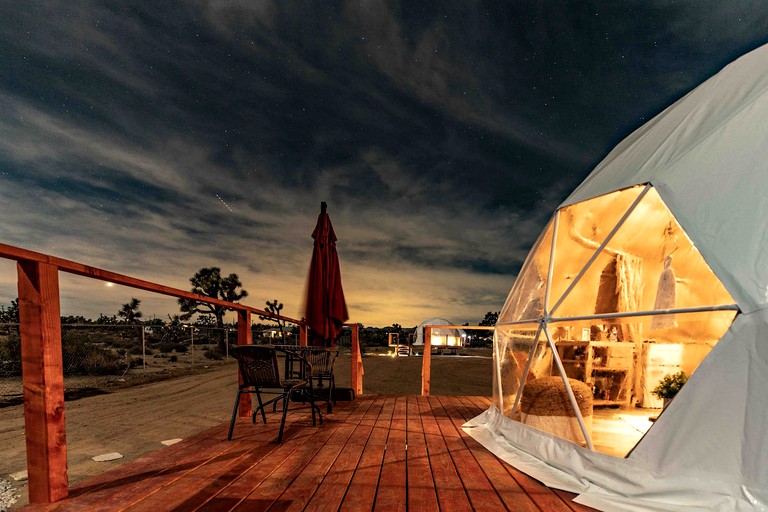 Glamping dome for desert getaway.