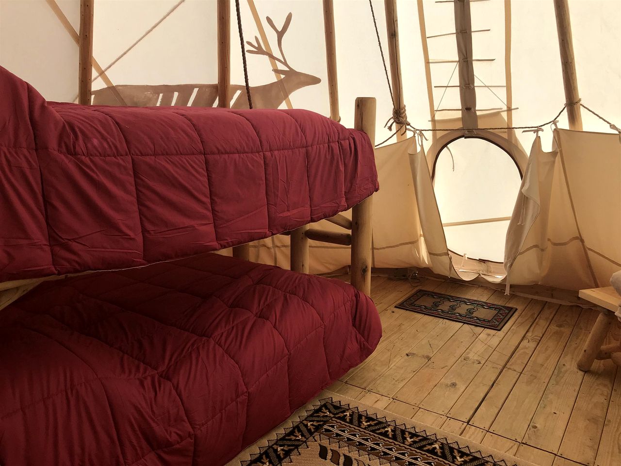 Cozy Native American Tipi with Resort Amenities near Boulder, Montana
