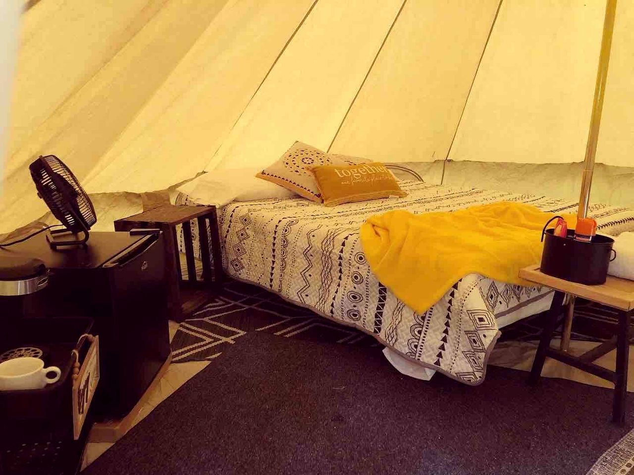 Charming Equipped Bell Tent Surrounded by Nature in Oklahoma