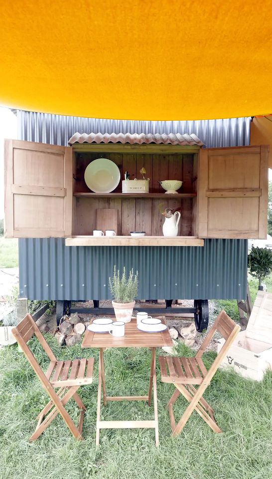 Classically Designed Shepherd's Hut Rental for Glamping in the Cotswolds