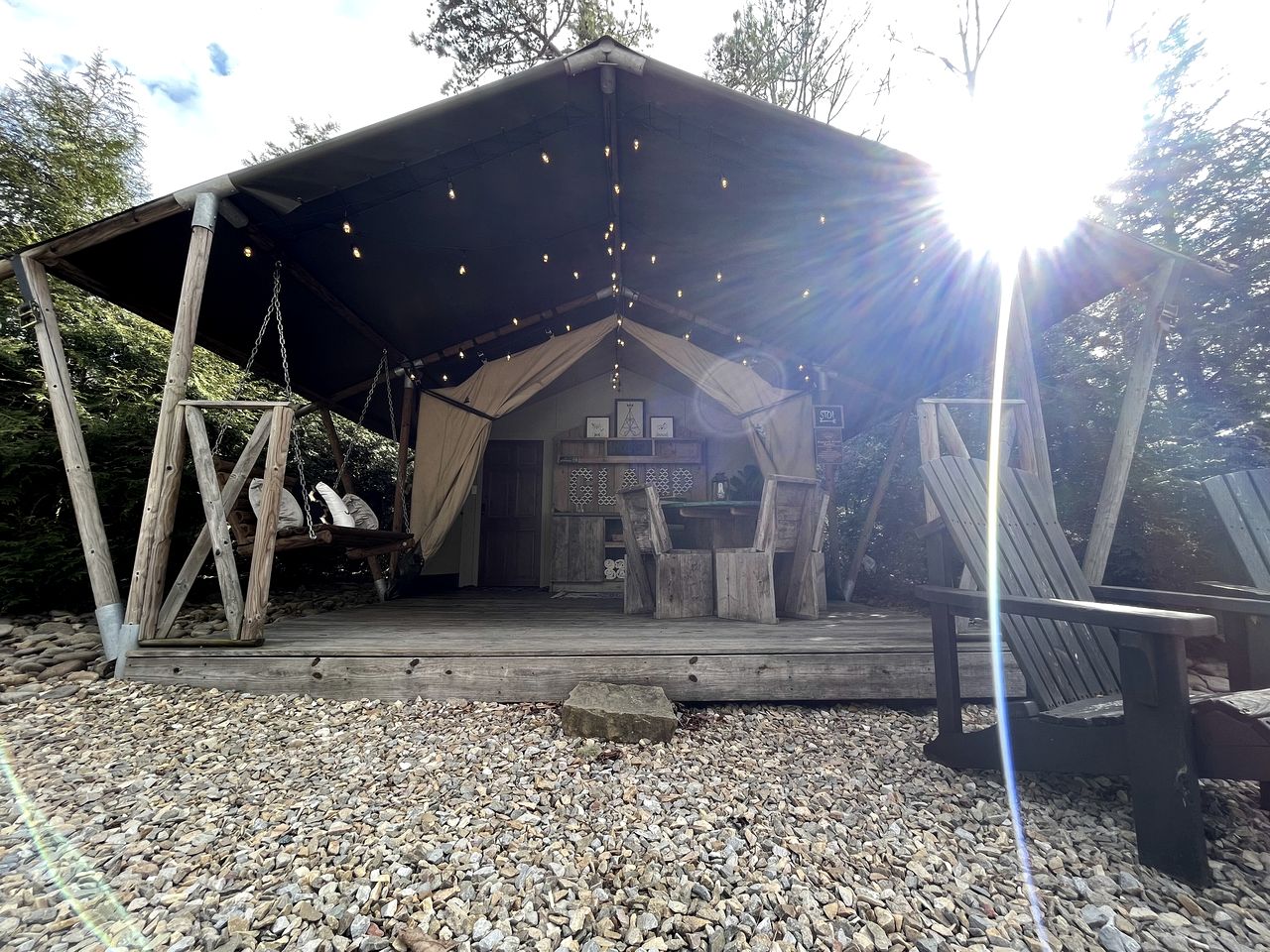 Lovely Safari Tents Perfect for a Family of Four in Gatlinburg, Tennesse
