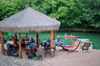 Cibolo Creek Haven: Family Glamping in a Waterfront Cabin Oasis photo 3