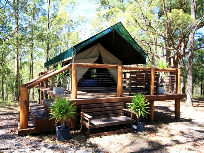 Safari tent rental for glamping in NSW