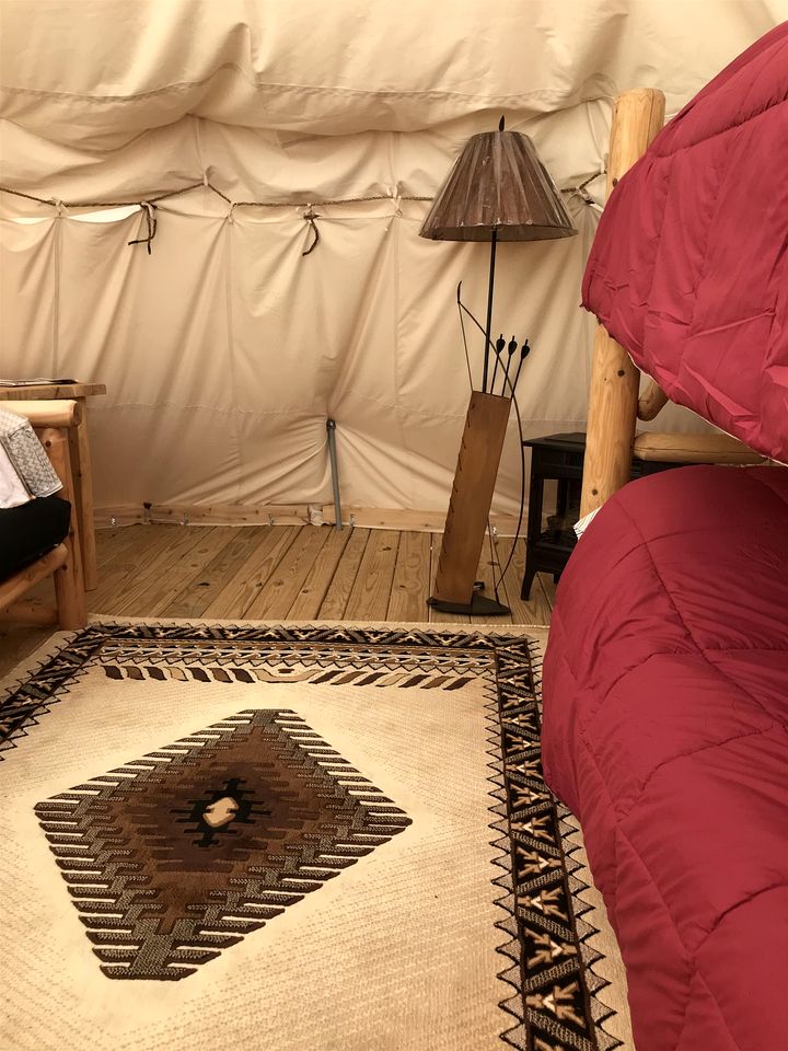 Cozy Native American Tipi with Resort Amenities near Boulder, Montana