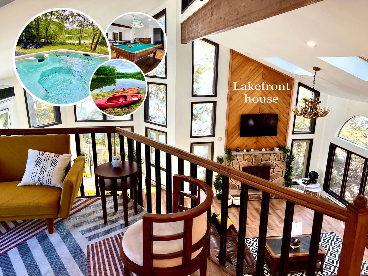 Incredible Waterfront Cabin with Game Room and Hot Tub in East Stroudsburg, Pennsylvania