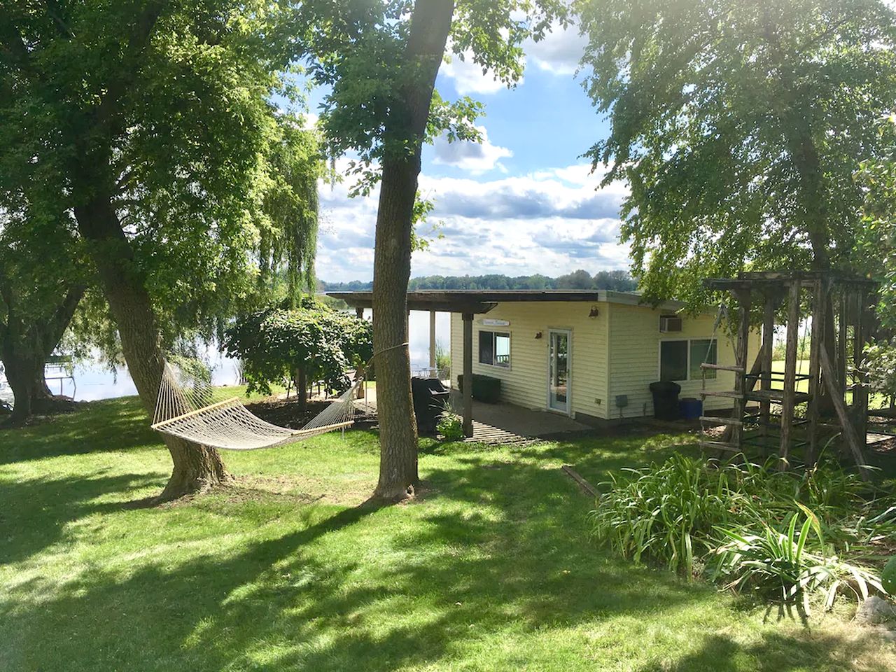Romantic Riverfront Cottage with a Pier near Milwaukee, Wisconsin