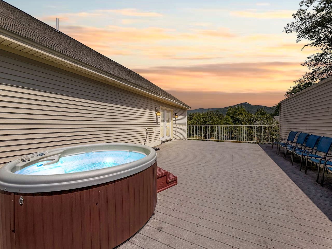 Spacious North Conway Vacation Home with Hot Tub & Mountain Views near Downtown, New Hampshire