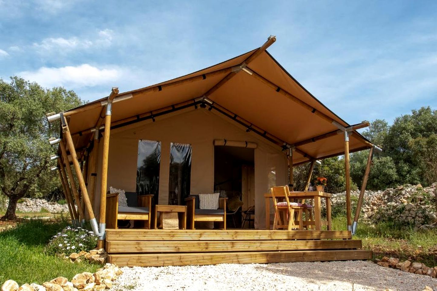 Idyllic Equipped Safari Tents Incredible for a Romantic Couple Retreat in Italy