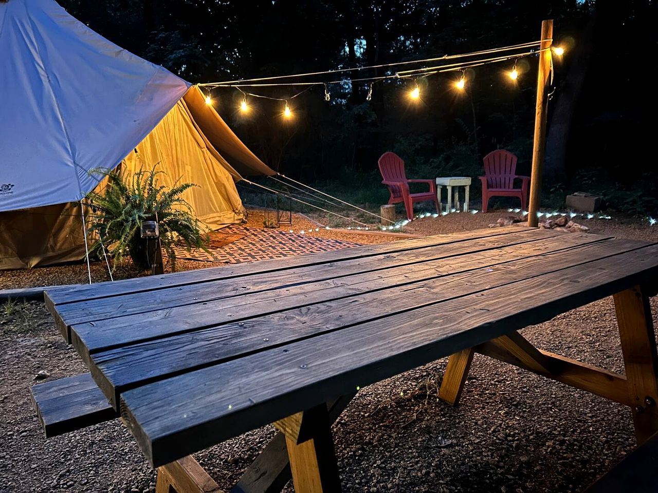 Charming Equipped Bell Tent Surrounded by Nature in Oklahoma