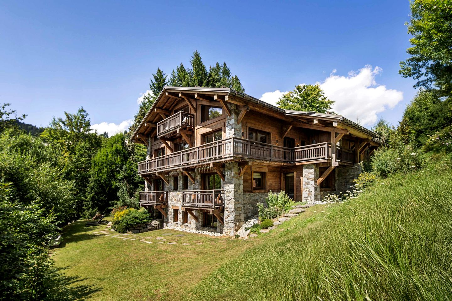Luxurious Alpine Chalet with Cinema & Mont Blanc Views near Village of Megève, France