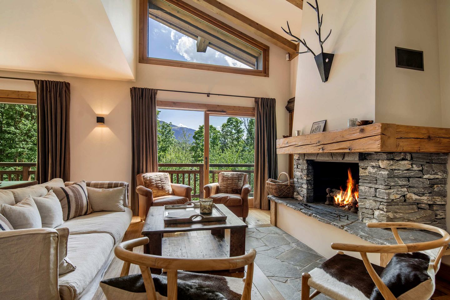 Luxurious Alpine Chalet with Cinema & Mont Blanc Views near Village of Megève, France