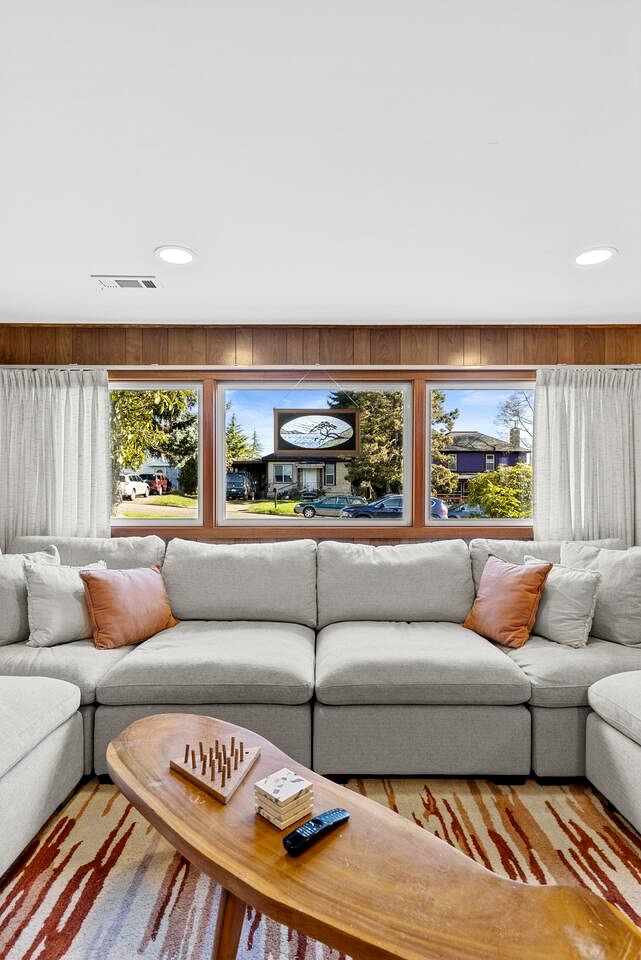Refined Mid-Century Retreat with Strait & Mountain Views near Olympic National Park, Port Angeles, Washington