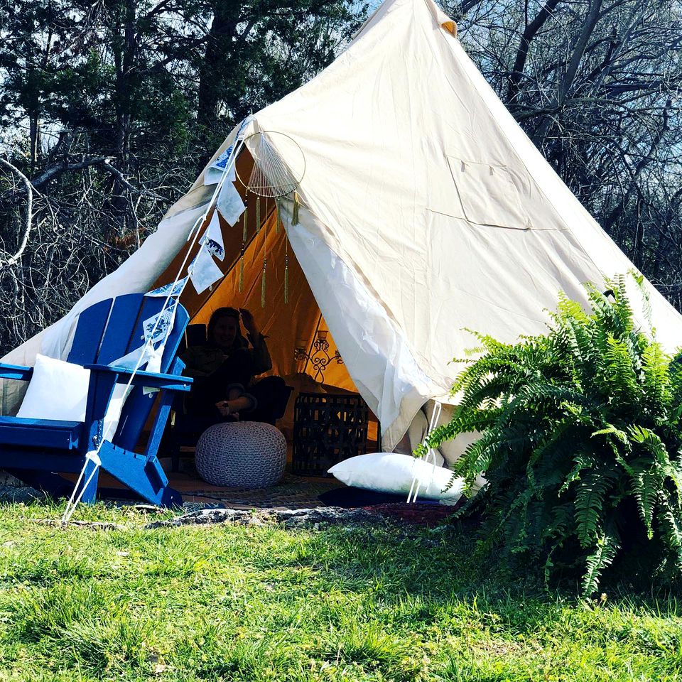 Cozy Bell Tent Rental for Two to Go Glamping in Missouri