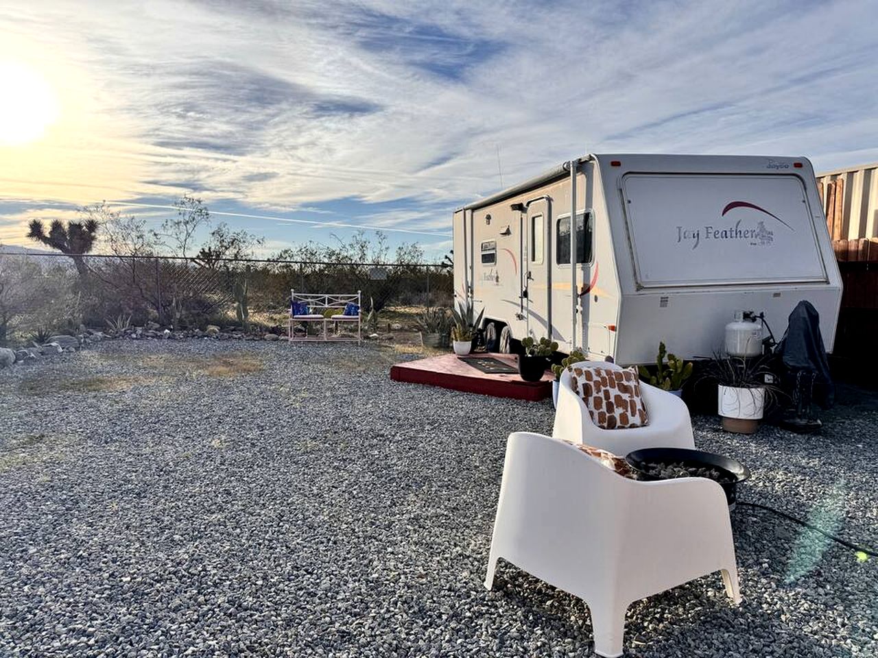 Cozy Desert Glamping Escape with Private Hot Tub & Fire Pit in Pinon Hills, California