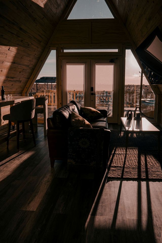 Rustic Off-Grid A-frame with Hot Tub and Sauna near the Grand Canyon for a Unique Escape in Williams, Arizona