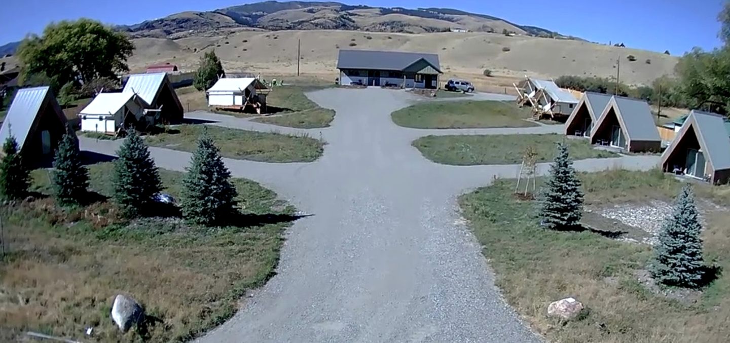 Gorgeous A-Frame Cabin for Two near Yellowstone with Incredible Glampground Amenities in Emigrant, Montana
