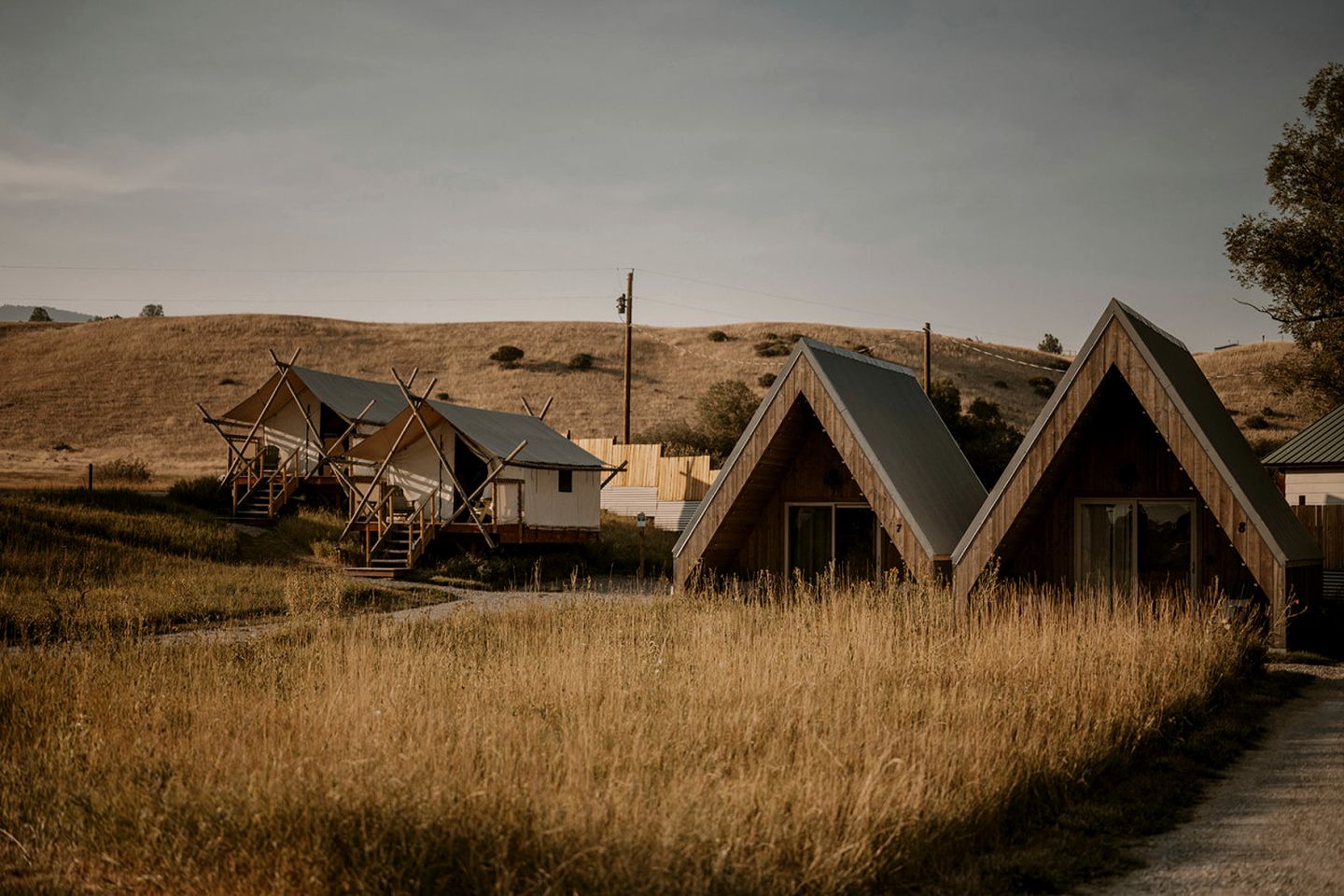 Gorgeous A-Frame Cabin for Two near Yellowstone with Incredible Glampground Amenities in Emigrant, Montana