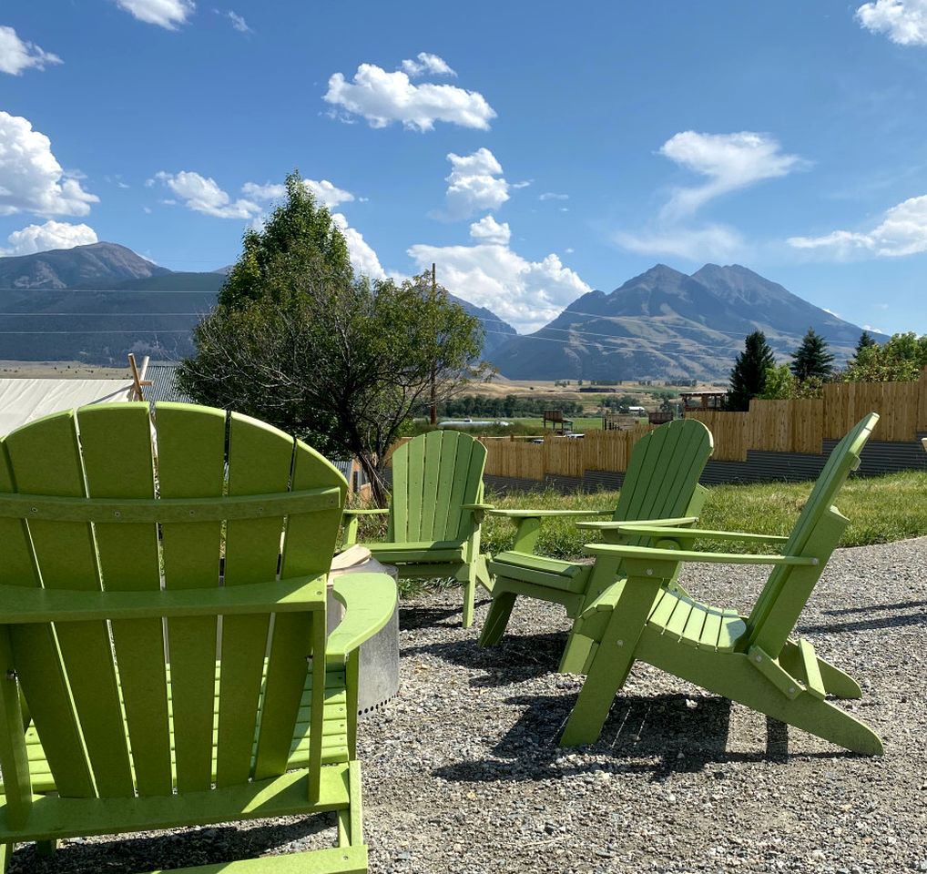 Gorgeous A-Frame Cabin for Two near Yellowstone with Incredible Glampground Amenities in Emigrant, Montana