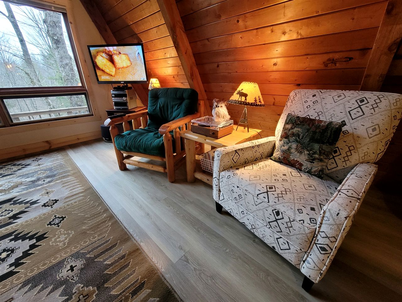 Secluded A-Frame Cabin with Private Riverfront on Little Manistee River near Tustin, Michigan