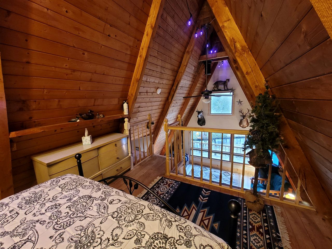 Secluded A-Frame Cabin with Private Riverfront on Little Manistee River near Tustin, Michigan