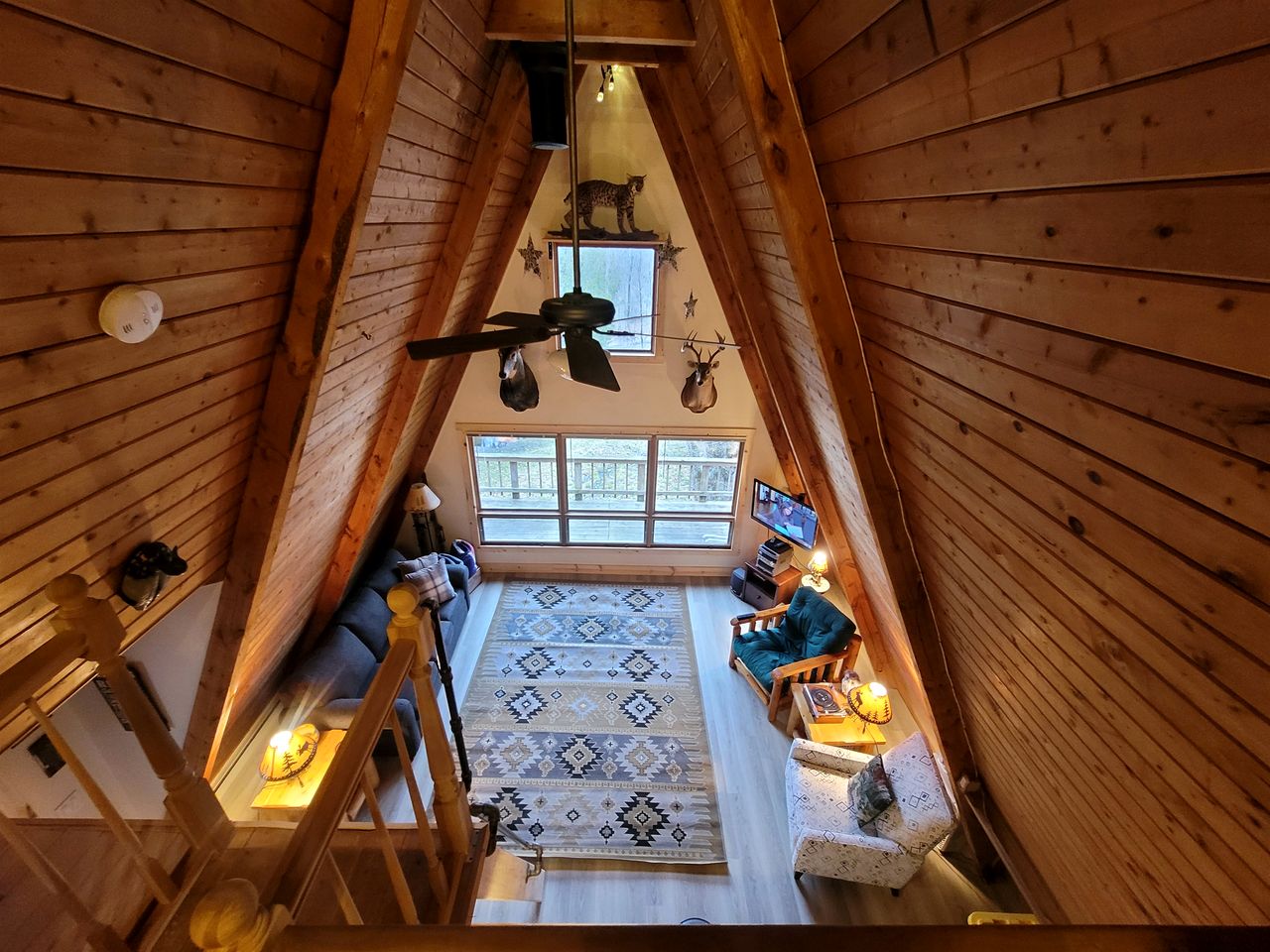 Secluded A-Frame Cabin with Private Riverfront on Little Manistee River near Tustin, Michigan
