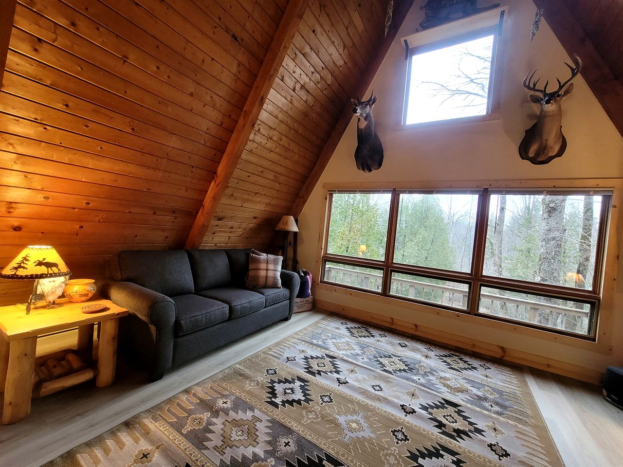 Secluded A-Frame Cabin with Private Riverfront on Little Manistee River near Tustin, Michigan