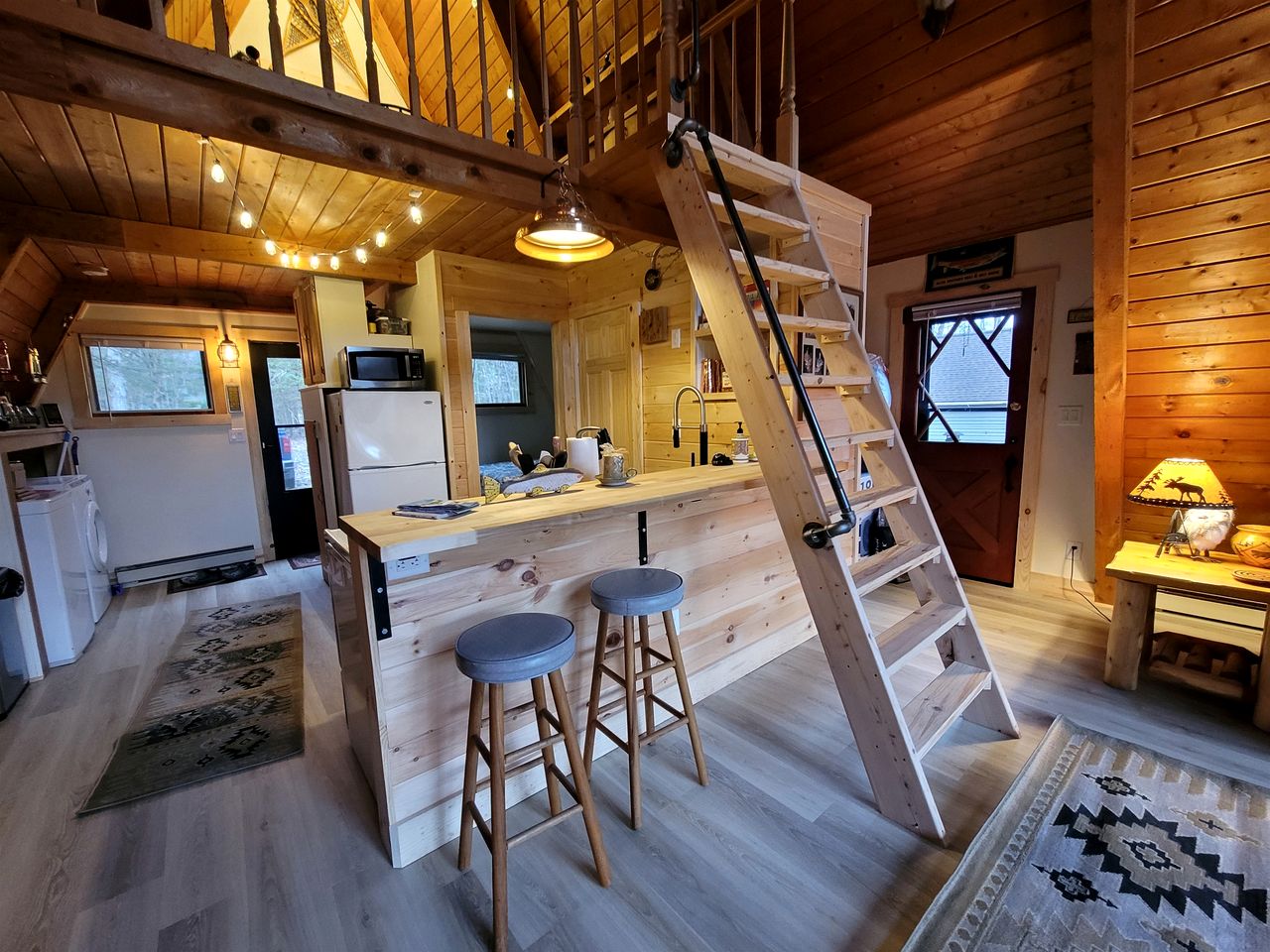 Secluded A-Frame Cabin with Private Riverfront on Little Manistee River near Tustin, Michigan