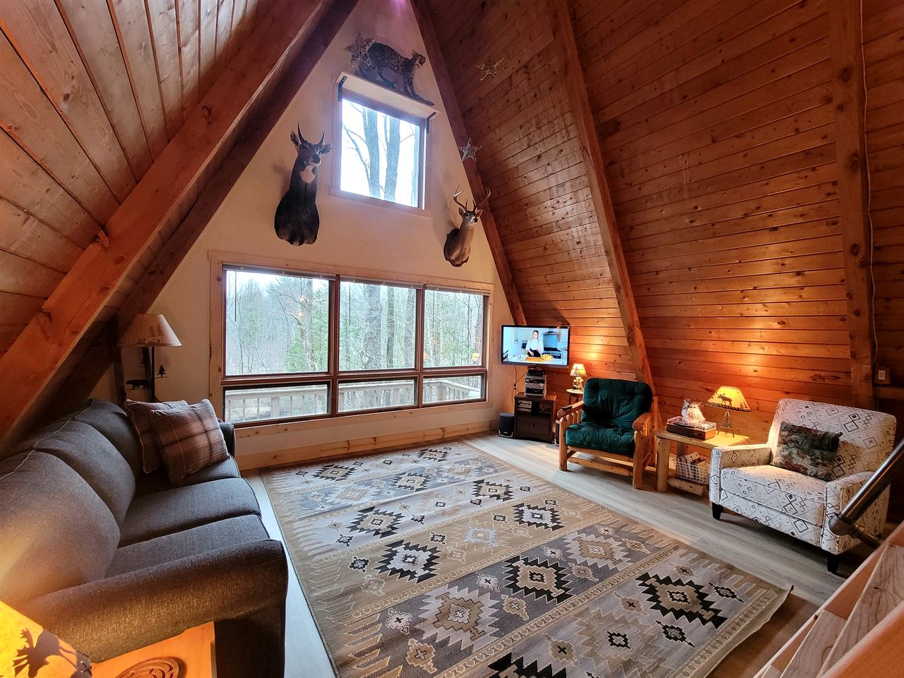 Secluded A-Frame Cabin with Private Riverfront on Little Manistee River near Tustin, Michigan
