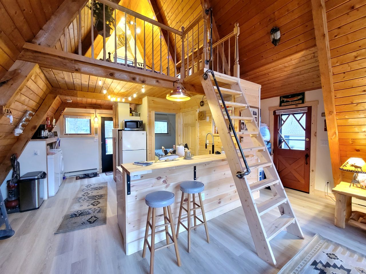Secluded A-Frame Cabin with Private Riverfront on Little Manistee River near Tustin, Michigan