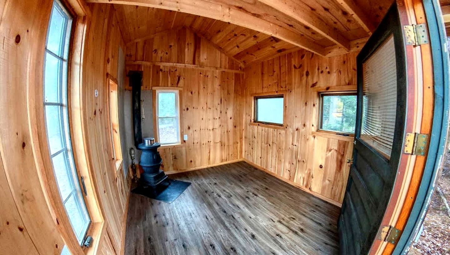 Secluded and Off-Grid, Pet Friendly Cabin on Private Pond in Glenfield, New York