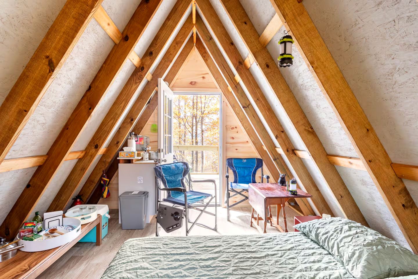 Off Grid Glamping at a Secluded A-Frame Cabin in New York