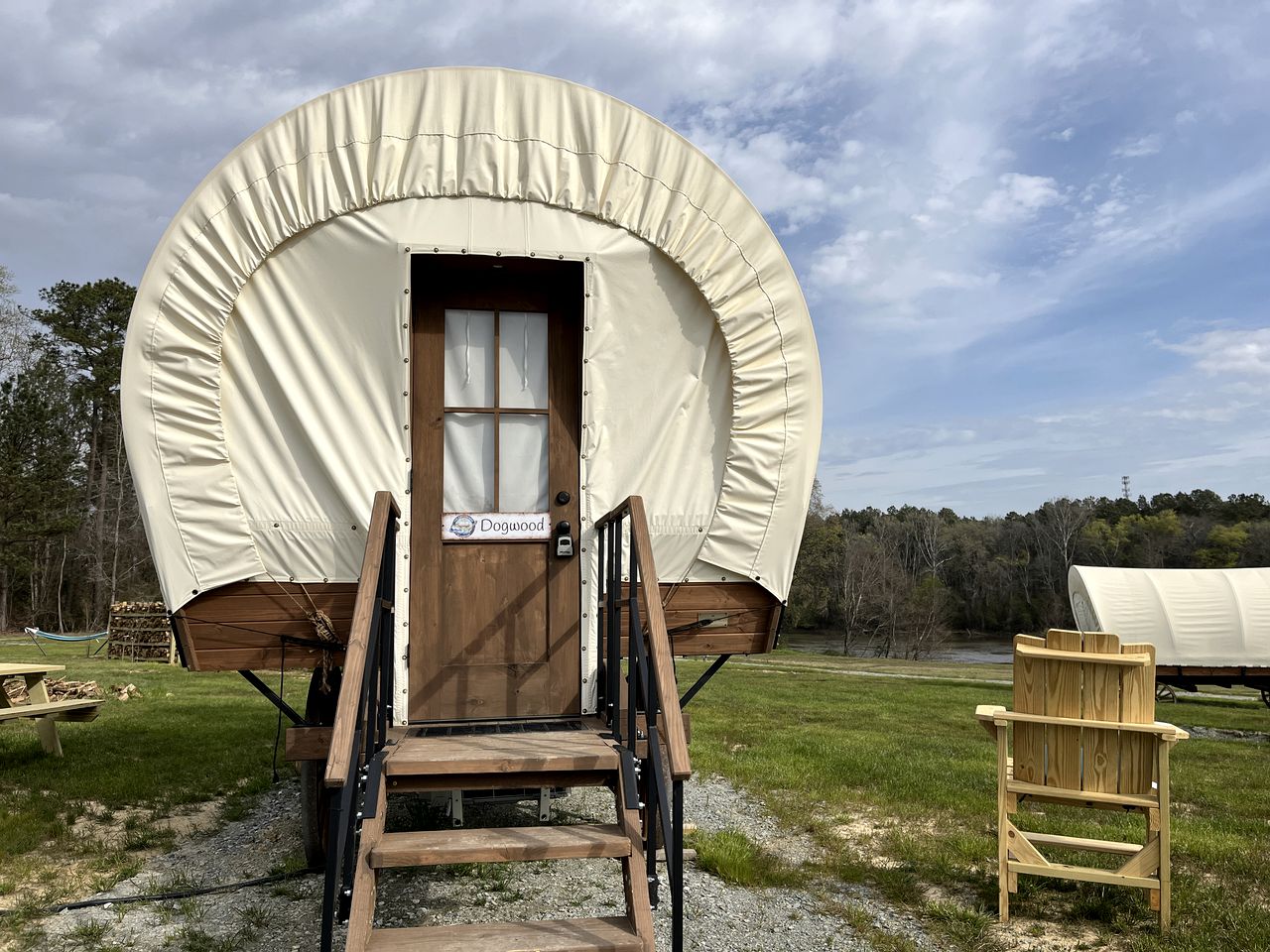 Go Glamping in North Carolina at this Wonderful Riverside Covered Wagon in Lillington