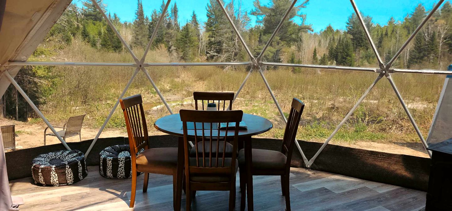 Luxury Dome Rental for Five in Ontario, Ideal for Glamping Stays in Mattawan