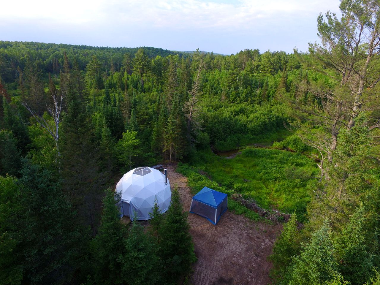 Luxury Dome Rental for Five in Ontario, Ideal for Glamping Stays in Mattawan