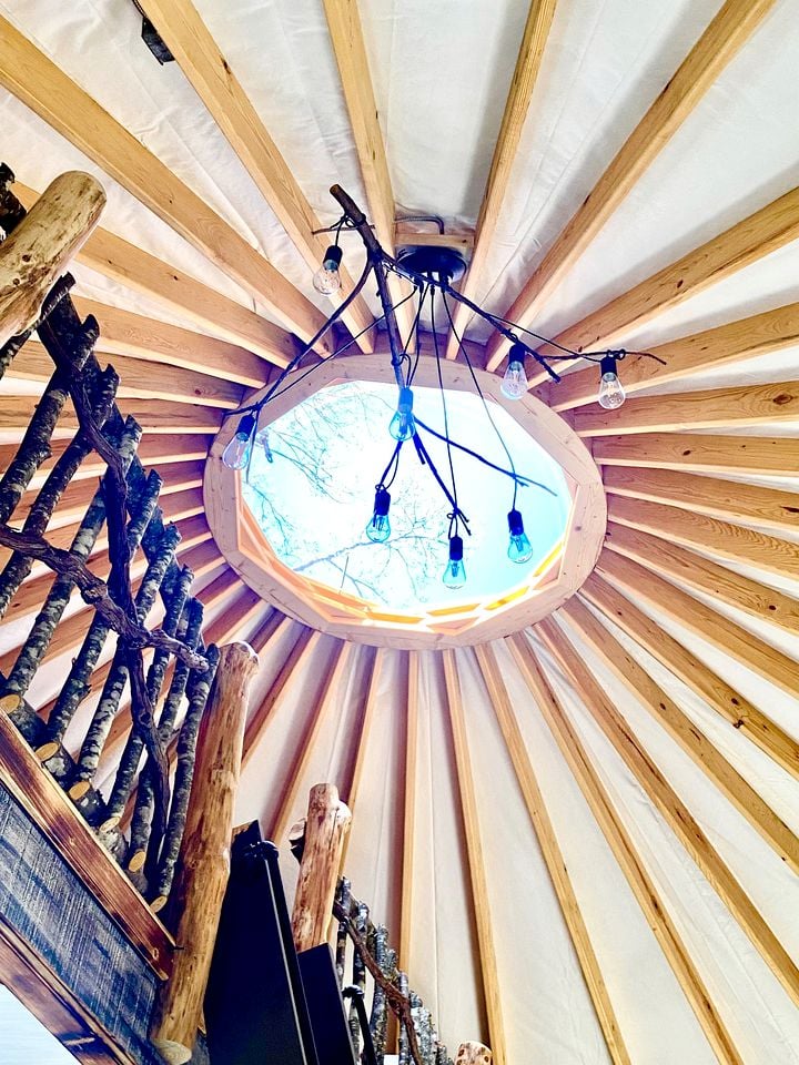 Delightful Lofted Yurt Beautifully Design with Jacuzzi and Private Deck in Virginia