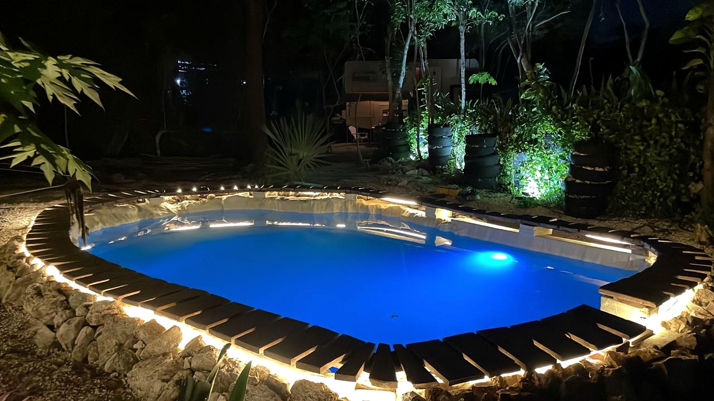 Intimate Romantic Bell Tents with Outdoor Pool in Mexico