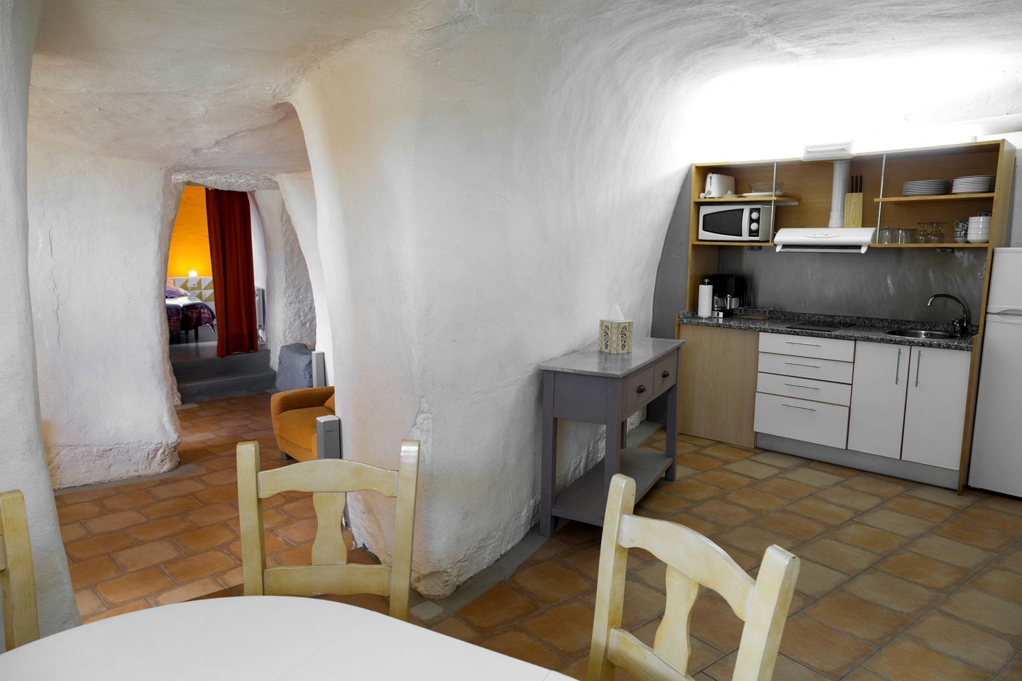 Remodeled Desert Caves at the Foot of a National Park near Zaragoza, Spain