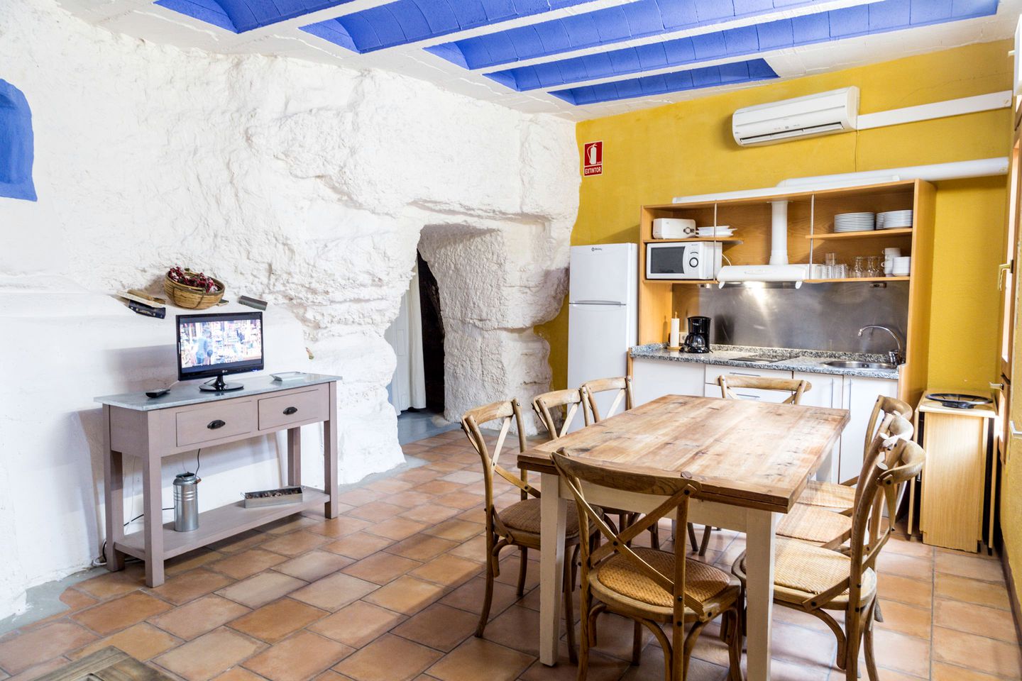 Remodeled Desert Caves at the Foot of a National Park near Zaragoza, Spain