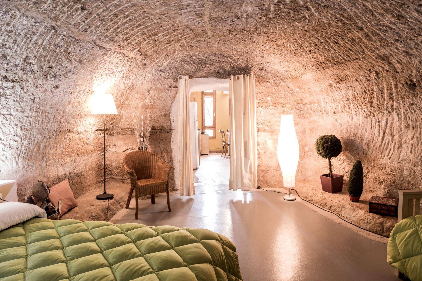 Remodeled Desert Caves at the Foot of a National Park near Zaragoza, Spain