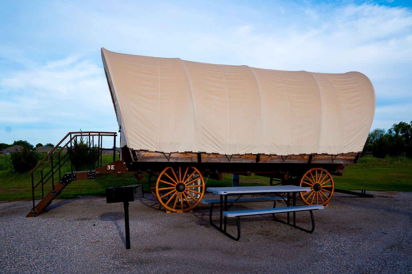 Unforgettable Glamping Getaways in this Covered Wagon in Moore, Oklahoma