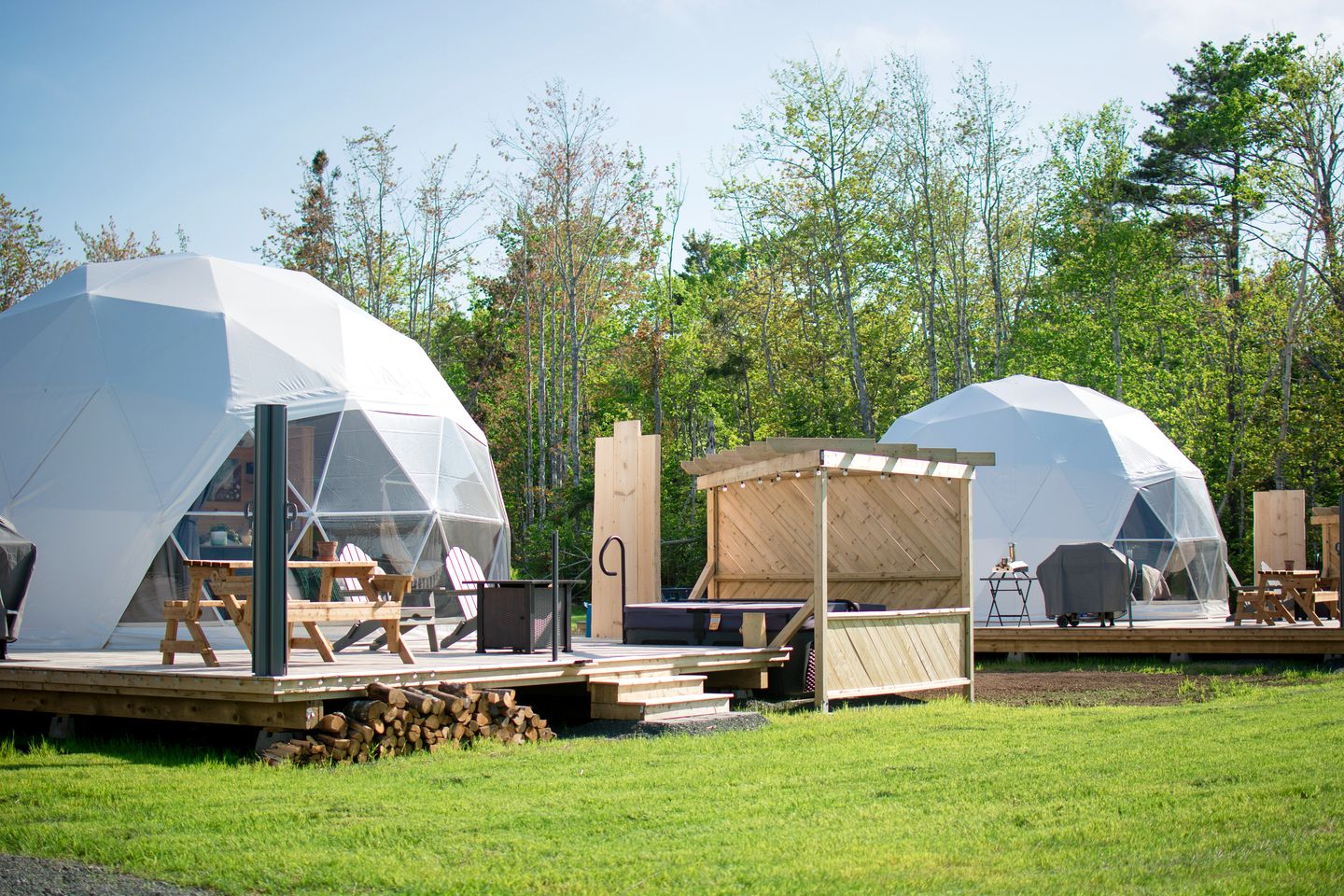 Luxury Domes Overlooking Beautiful Pomquet Beach in Nova Scotia