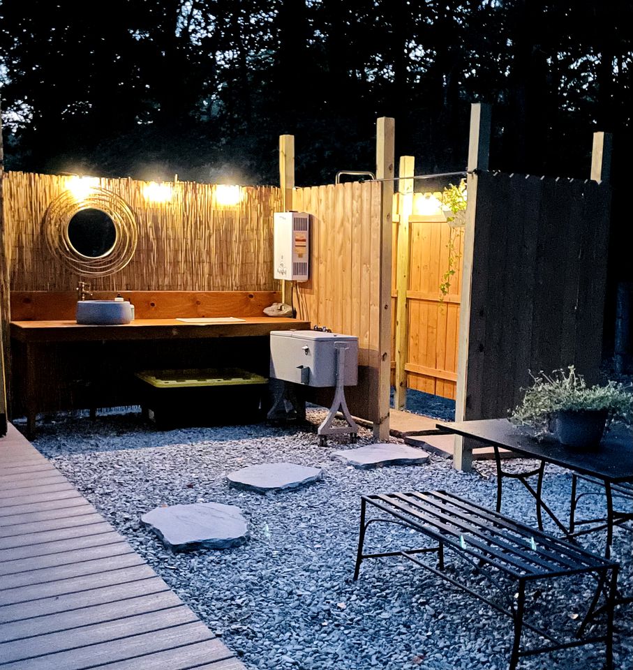 Beautiful Cozy Bell Tent with Equipped Private Yard and Outdoor Shower in New Jersey