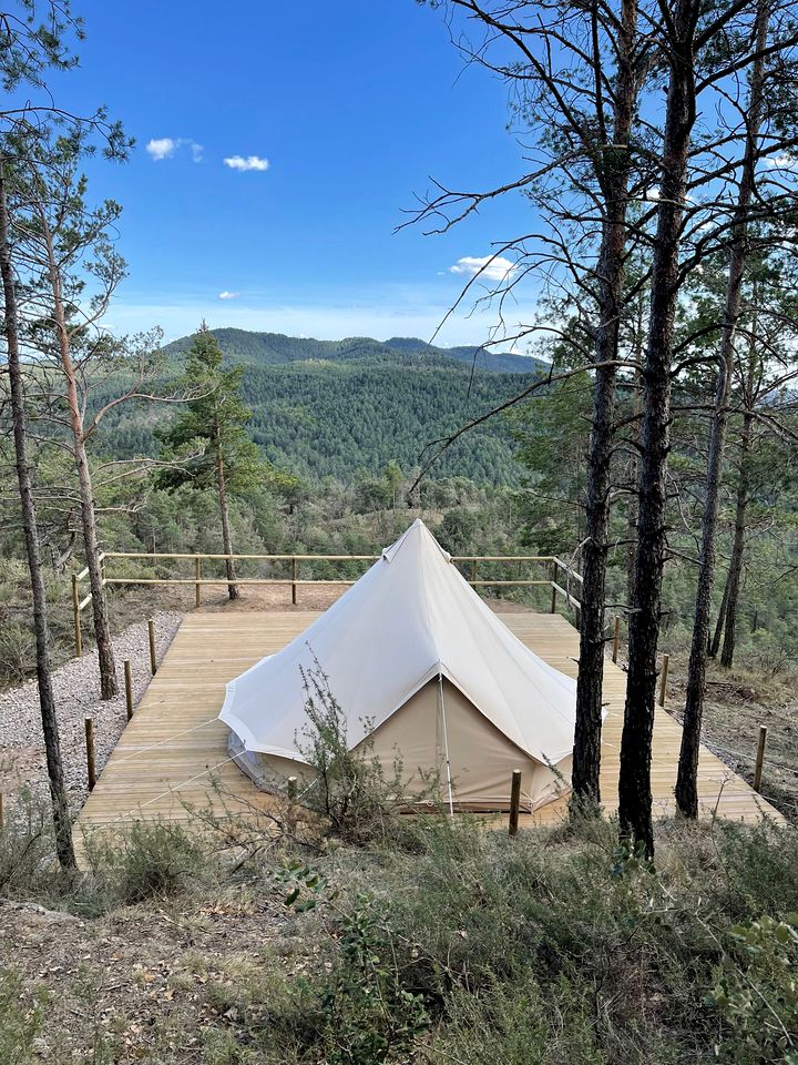 Remote Bell Tent with Private Deck and Views in Spain