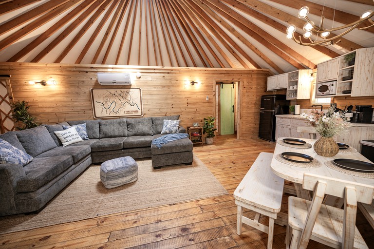 Luxury Glamping Yurt with Hot-Tub on the Medina River Bandera, Texas