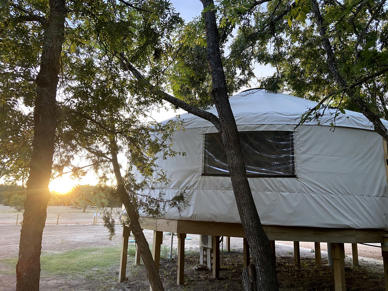Luxury Glamping Yurt with Hot-Tub on the Medina River Bandera, Texas