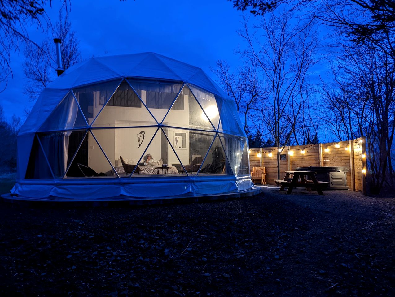 Romantic Dome for a Weekend Getaway or Serene Escape For Two with Hot Tub in Cocagne, Canada
