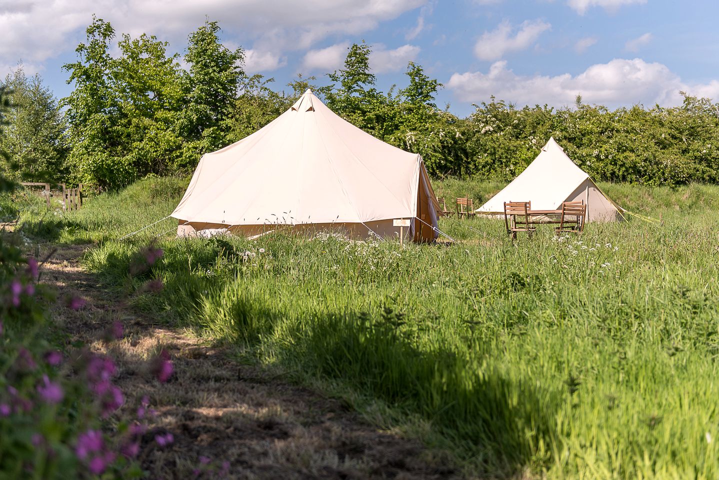 Family-Friendly Bell Tent Glamping on this Working Farm near Stratford-Upon-Avon, United Kingdom