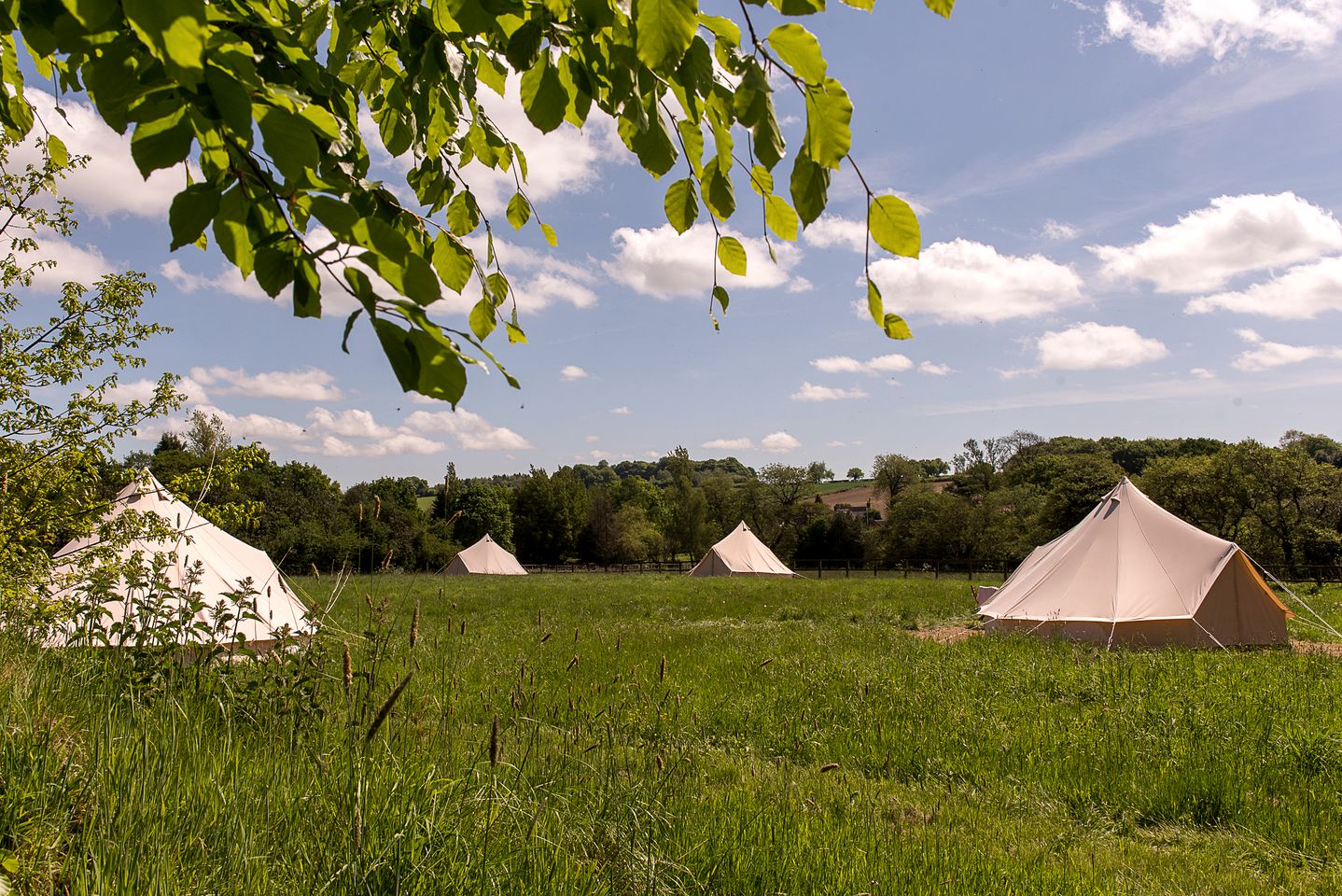 Family-Friendly Bell Tent Glamping on this Working Farm near Stratford-Upon-Avon, United Kingdom