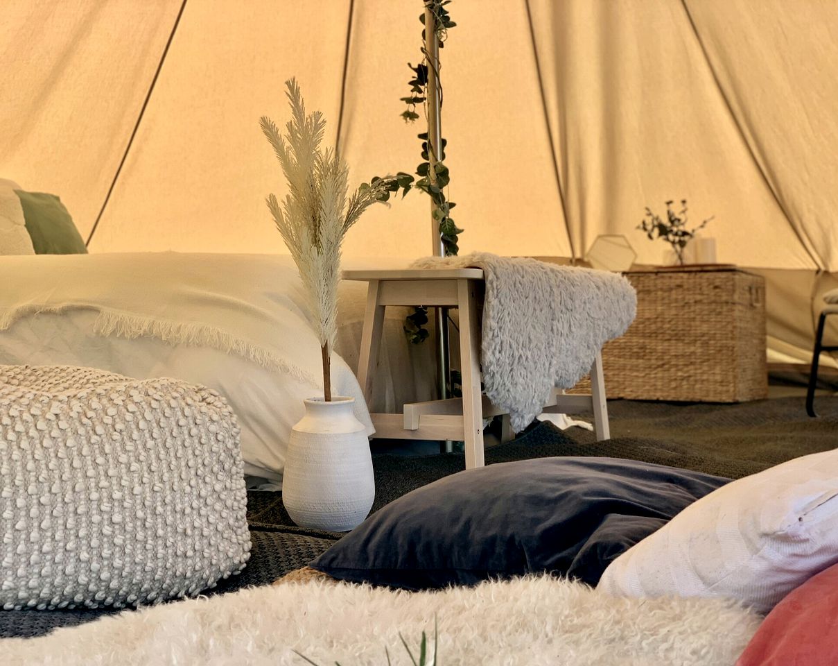 Family-Friendly Bell Tent Glamping on this Working Farm near Stratford-Upon-Avon, United Kingdom